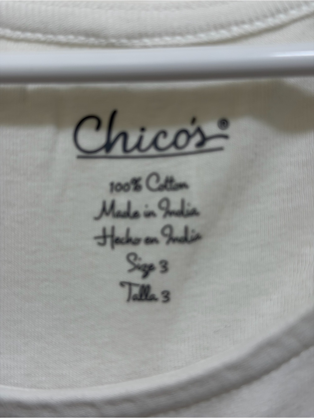 Chico's White Short Sleeve Button-Cuff Tee with Snap Detail - Picture 4 of 4